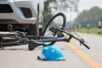 The aftermath of a bicycle accident.